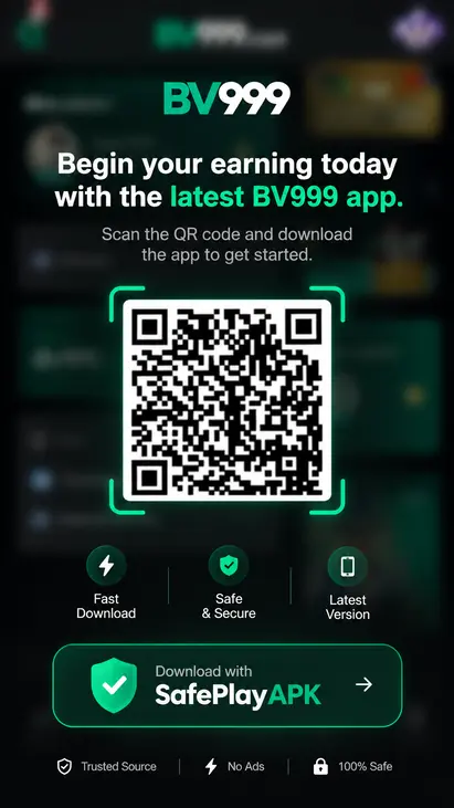 Scan the QR to download the latest version of BV999 APK Now